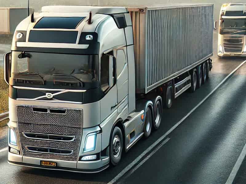 Un camion blanco en carretera